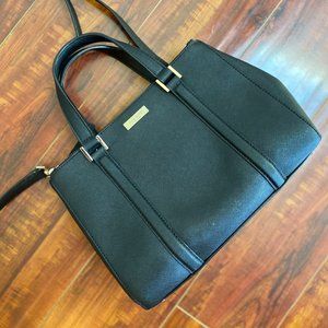 Kate Spade Black Leather Satchel Handbag